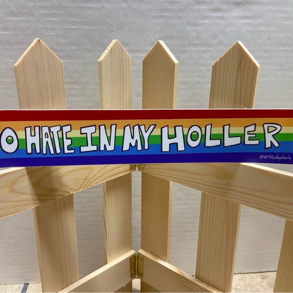 ๐ณ๏ธโ๐๐โNo Hate in My Holler' Bumper Sticker - Picture 3 of 3